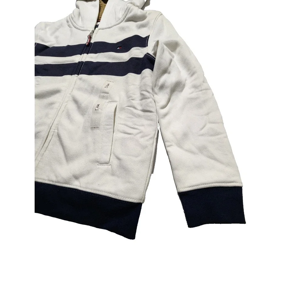 Tommy Hilfiger Boys Fleece Sherpa‎ Lined Full Zip Hoodie Size S